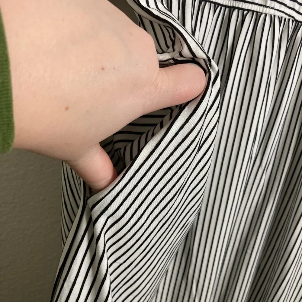 NWT Merokeety Striped Prairie Dress - Black/White - Large - Picture 2 of 10